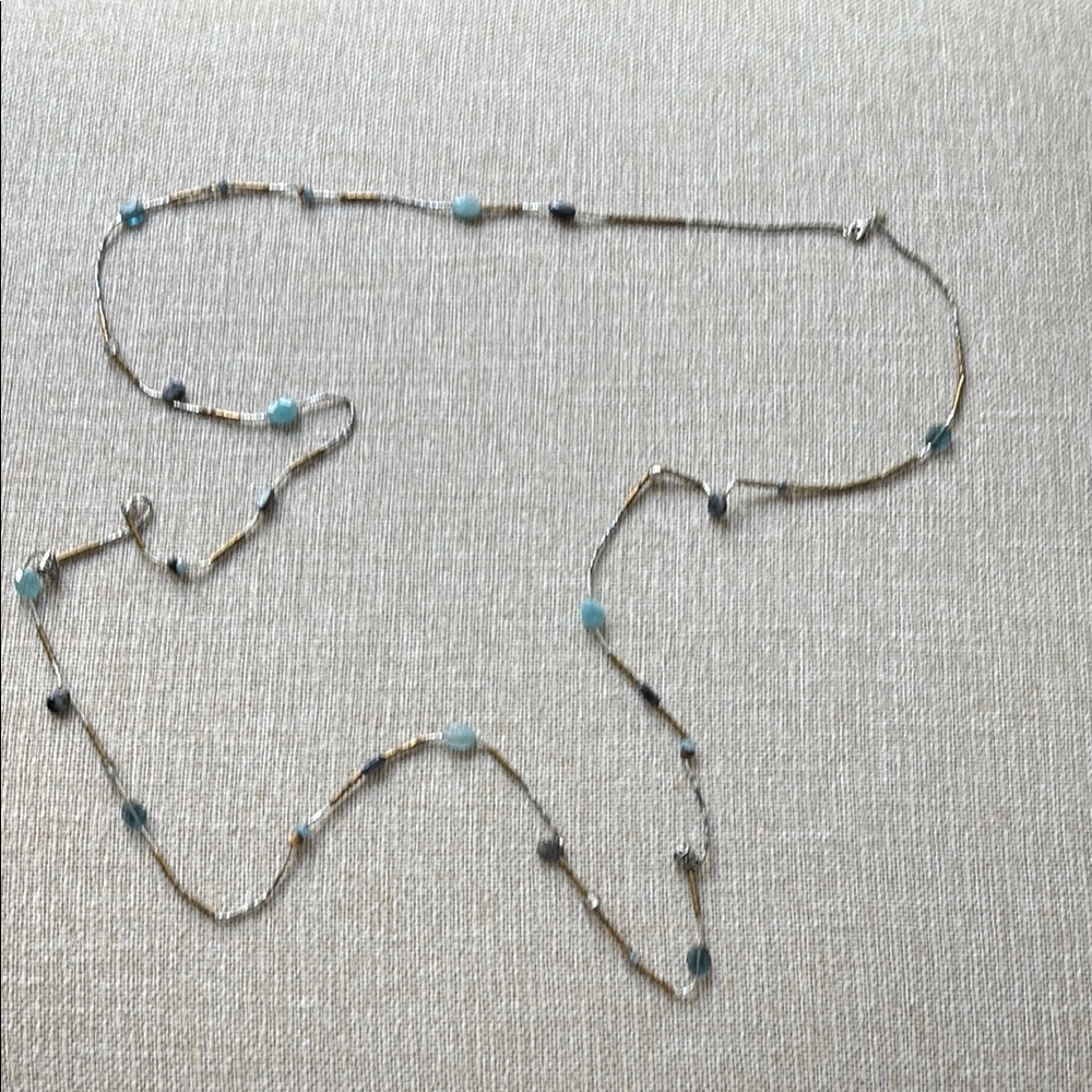 Elegant Gold and Silver Beaded Necklace